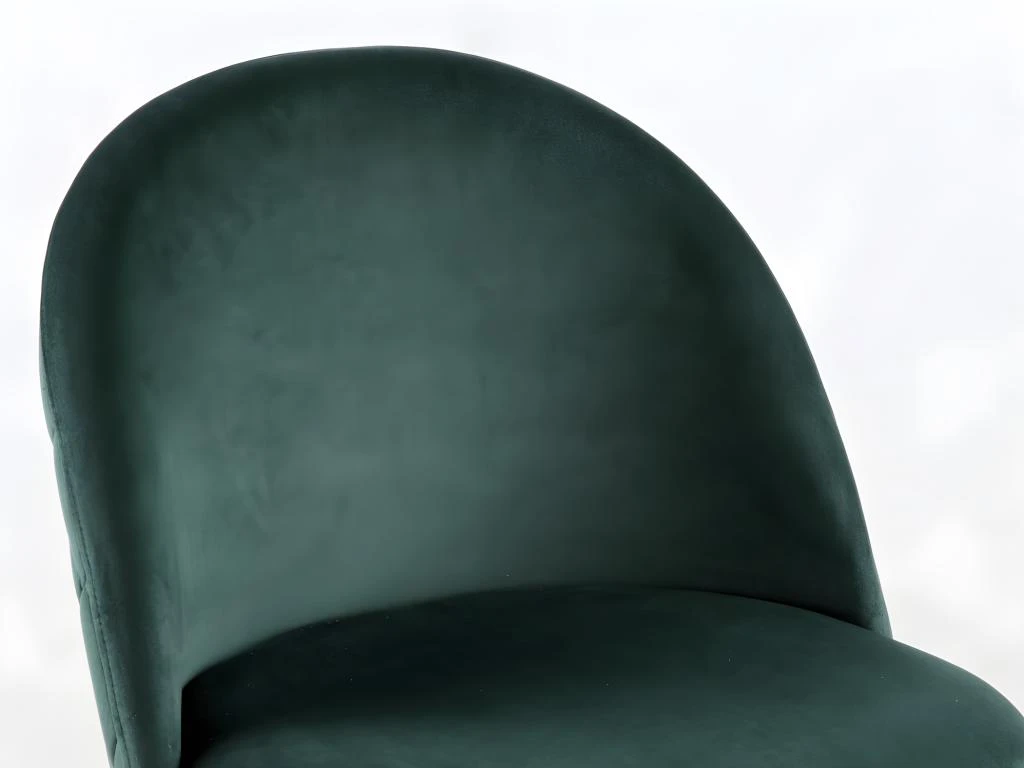 Lot De 6 Chaises - Velours Et Métal Doré - Vert - MELBOURNE 7 Lot De 6 Chaises - Velours Et Métal Doré - Vert - MELBOURNE – Image 7