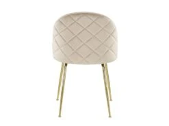 Lot De 2 Chaises - Velours Et Métal Doré - Beige - MELBOURNE -Mobilier De Restaurant chaise 404485
