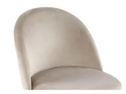 Lot De 6 Chaises - Velours Et Métal Doré - Beige - MELBOURNE -Mobilier De Restaurant chaise 404499