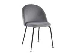 Lot De 6 Chaises - Velours Et Métal Noir Mat - Gris - MELBOURNE 13 Lot De 6 Chaises - Velours Et Métal Noir Mat - Gris - MELBOURNE -Mobilier De Restaurant chaise 406625
