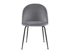 Lot De 6 Chaises - Velours Et Métal Noir Mat - Gris - MELBOURNE 15 Lot De 6 Chaises - Velours Et Métal Noir Mat - Gris - MELBOURNE -Mobilier De Restaurant chaise 407377