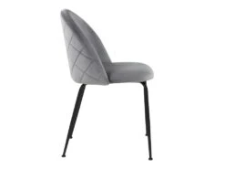 Lot De 6 Chaises - Velours Et Métal Noir Mat - Gris - MELBOURNE 14 Lot De 6 Chaises - Velours Et Métal Noir Mat - Gris - MELBOURNE -Mobilier De Restaurant chaise 407379