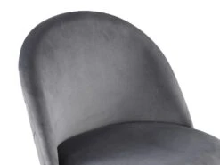 Lot De 2 Chaises - Velours Et Métal Noir Mat - Gris - MELBOURNE -Mobilier De Restaurant chaise 407395