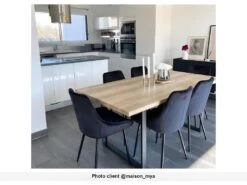 Lot De 6 Chaises - Velours Et Métal Noir - Noir - MASURIE -Mobilier De Restaurant chaise 413629