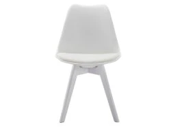 Lot De 6 Chaises JODY - Polypropylène Et Hêtre - Blanc Et Pieds Blanc -Mobilier De Restaurant chaise 415037 1