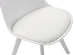 Lot De 6 Chaises JODY - Polypropylène Et Hêtre - Blanc Et Pieds Blanc -Mobilier De Restaurant chaise 415039 1