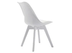 Lot De 6 Chaises JODY - Polypropylène Et Hêtre - Blanc Et Pieds Blanc -Mobilier De Restaurant chaise 415043 1
