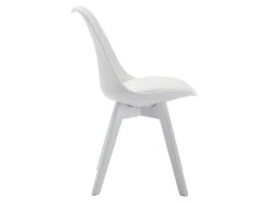 Lot De 6 Chaises JODY - Polypropylène Et Hêtre - Blanc Et Pieds Blanc -Mobilier De Restaurant chaise 415045 1