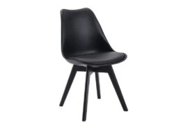 Lot De 6 Chaises JODY - Polypropylène Et Hêtre - Noir Et Pieds Noir -Mobilier De Restaurant chaise 419691