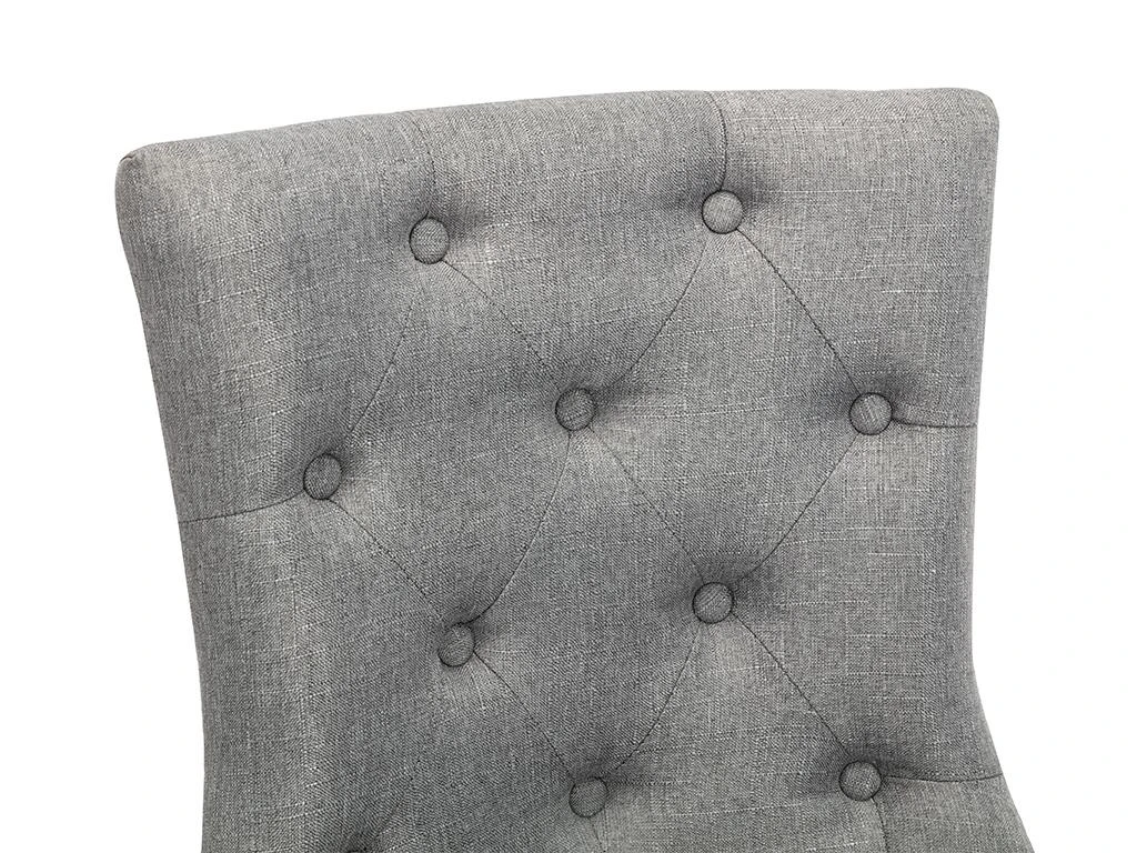 Lot De 6 Chaises JOLIA - Tissu Et Pieds Bois - Gris 7 Lot De 6 Chaises JOLIA - Tissu Et Pieds Bois - Gris – Image 7