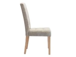 Lot De 6 Chaises VILLOSA - Tissu & Pieds Bois - Beige 12 Lot De 6 Chaises VILLOSA - Tissu & Pieds Bois - Beige -Mobilier De Restaurant chaise 427131