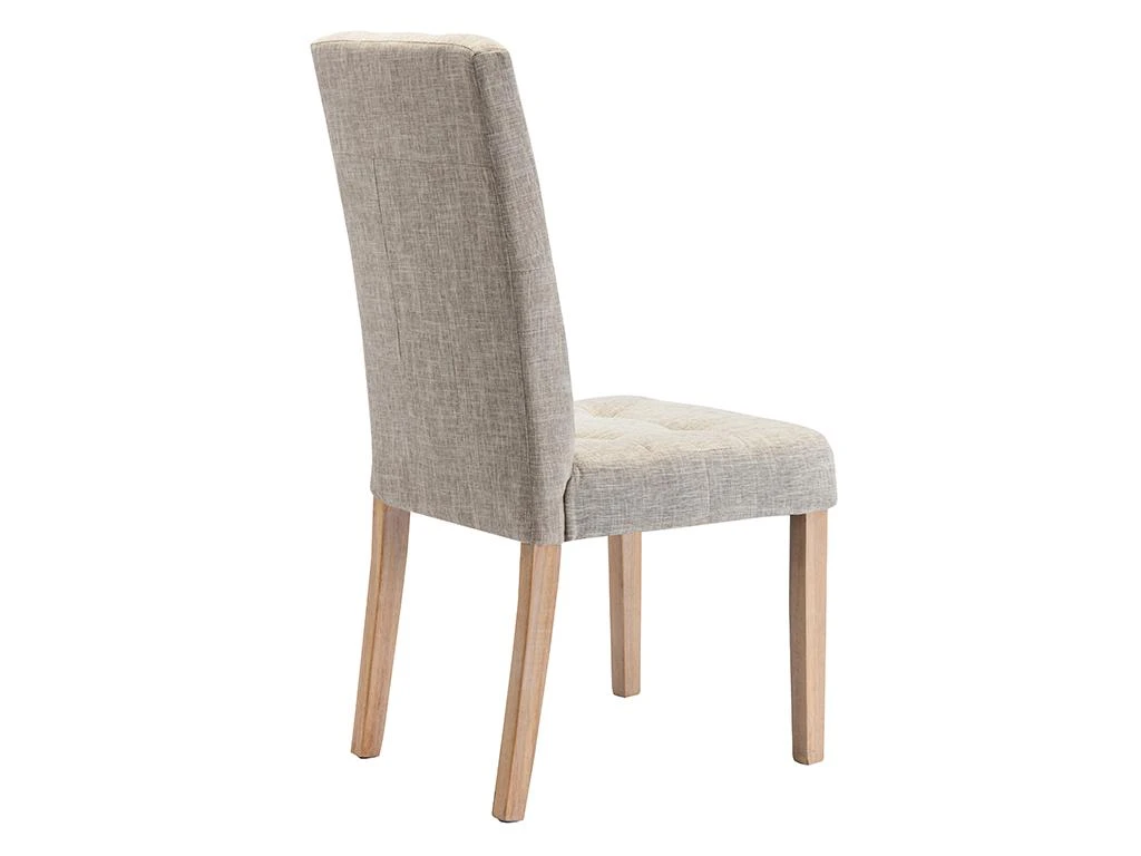 Lot De 6 Chaises VILLOSA - Tissu & Pieds Bois - Beige 7 Lot De 6 Chaises VILLOSA - Tissu & Pieds Bois - Beige – Image 7