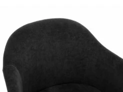 Lot De 6 Chaises BIBO - Avec Accoudoirs - Effet Velours & Métal - Noir -Mobilier De Restaurant chaise 427977