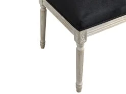 Lot De 2 Chaises AMBOISE - Tissu & Bois De Chêne - Noir -Mobilier De Restaurant chaise 429753