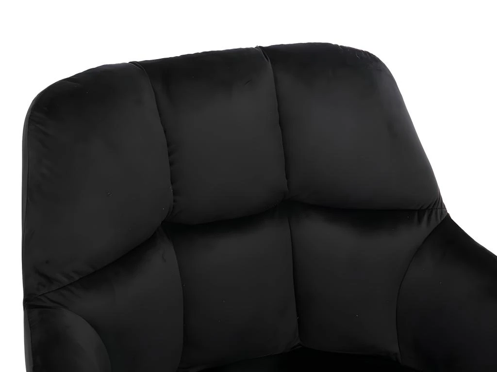 Lot De 6 Chaises Avec Accoudoirs - Velours Et Métal - Noir - PEGA 9 Lot De 6 Chaises Avec Accoudoirs - Velours Et Métal - Noir - PEGA – Image 9