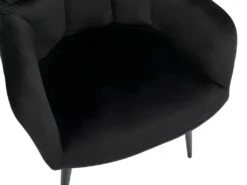 Lot De 6 Chaises Avec Accoudoirs - Velours Et Métal - Noir - PEGA 21 Lot De 6 Chaises Avec Accoudoirs - Velours Et Métal - Noir - PEGA -Mobilier De Restaurant chaise 431161