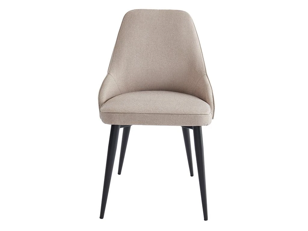 Lot De 2 Chaises EZRA - Tissu Et Métal - Crème 3 Lot De 2 Chaises EZRA - Tissu Et Métal - Crème – Image 3