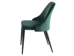 Lot De 6 Chaises - Velours Et Métal - Vert - EZRA 12 Lot De 6 Chaises - Velours Et Métal - Vert - EZRA -Mobilier De Restaurant chaise 439867