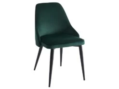 Lot De 6 Chaises - Velours Et Métal - Vert - EZRA 11 Lot De 6 Chaises - Velours Et Métal - Vert - EZRA -Mobilier De Restaurant chaise 439881