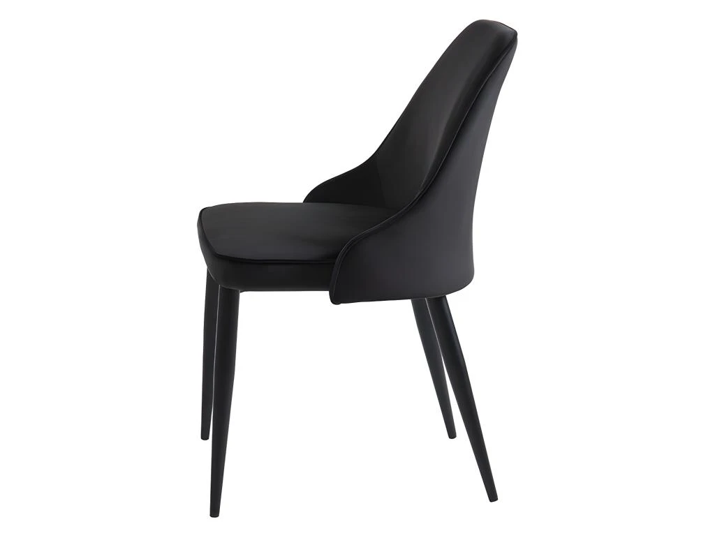 Lot De 6 Chaises - Velours Et Métal - Noir - EZRA 6 Lot De 6 Chaises - Velours Et Métal - Noir - EZRA – Image 6