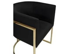 Chaise Avec Accoudoirs - Velours Et Acier Inoxydable - Noir Et Doré - PERIA De Pascal MORABITO -Mobilier De Restaurant chaise 439965