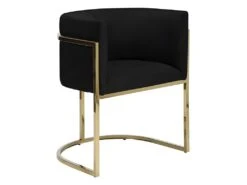Lot De 2 Chaises Avec Accoudoirs - Velours Et Acier Inoxydable - Noir Et Doré - PERIA De Pascal MORABITO 10 Lot De 2 Chaises Avec Accoudoirs - Velours Et Acier Inoxydable - Noir Et Doré - PERIA De Pascal MORABITO -Mobilier De Restaurant chaise 440025