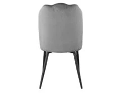 Lot De 2 Chaises ROSARIO - Effet Velours Et Métal Noir - Gris 12 Lot De 2 Chaises ROSARIO - Effet Velours Et Métal Noir - Gris -Mobilier De Restaurant chaise 446897