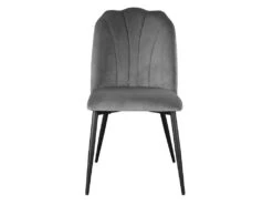Lot De 2 Chaises ROSARIO - Effet Velours Et Métal Noir - Gris 9 Lot De 2 Chaises ROSARIO - Effet Velours Et Métal Noir - Gris -Mobilier De Restaurant chaise 446899