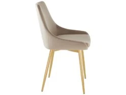 Lot De 6 Chaises MASURIE - Velours Et Métal Doré - Taupe 11 Lot De 6 Chaises MASURIE - Velours Et Métal Doré - Taupe -Mobilier De Restaurant chaise 447201