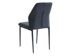 Lot De 2 Chaises KIERA - Simili Et Métal - Noir -Mobilier De Restaurant chaise 448881