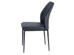 Lot De 2 Chaises KIERA - Simili Et Métal - Noir -Mobilier De Restaurant chaise 448883