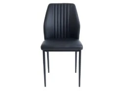 Lot De 2 Chaises KIERA - Simili Et Métal - Noir -Mobilier De Restaurant chaise 448885