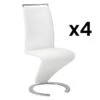 Lot De 4 Chaises TWIZY - Simili Blanc
