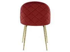 Lot De 2 Chaises - Velours Et Métal Doré - Terracotta - MELBOURNE -Mobilier De Restaurant chaise 452383