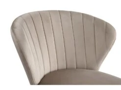 Lot De 6 Chaises CRUSTI - Velours Et Métal - Beige -Mobilier De Restaurant chaise 453077