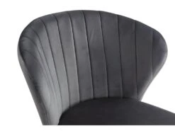 Lot De 6 Chaises CRUSTI - Velours Et Métal - Gris -Mobilier De Restaurant chaise 453621