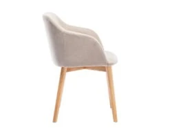 Lot De 6 Chaises Avec Accoudoirs - Tissu Et Hévéa - Beige - JELISA 16 Lot De 6 Chaises Avec Accoudoirs - Tissu Et Hévéa - Beige - JELISA -Mobilier De Restaurant chaise 4579741