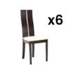 Lot De 6 Chaises SALENA - Hêtre Massif Wengé