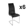 Lot De 6 Chaises NADYA - Simili - Noir