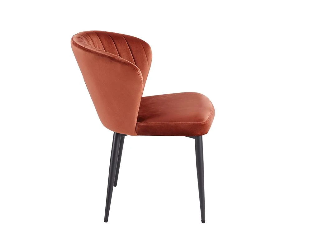 Lot De 2 Chaises CRUSTI - Velours Et Métal - Terracotta 5 Lot De 2 Chaises CRUSTI - Velours Et Métal - Terracotta – Image 5