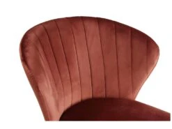Lot De 6 Chaises CRUSTI - Velours Et Métal - Terracotta -Mobilier De Restaurant chaise 480499