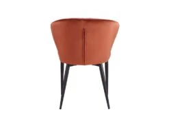 Lot De 6 Chaises CRUSTI - Velours Et Métal - Terracotta -Mobilier De Restaurant chaise 480503