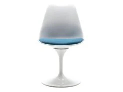 Lot De 2 Chaises En Polypropylène, Tissu Et Métal - Bleu Et Blanc - XAFY -Mobilier De Restaurant chaise 497937