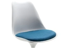 Lot De 2 Chaises En Polypropylène, Tissu Et Métal - Bleu Et Blanc - XAFY -Mobilier De Restaurant chaise 497947
