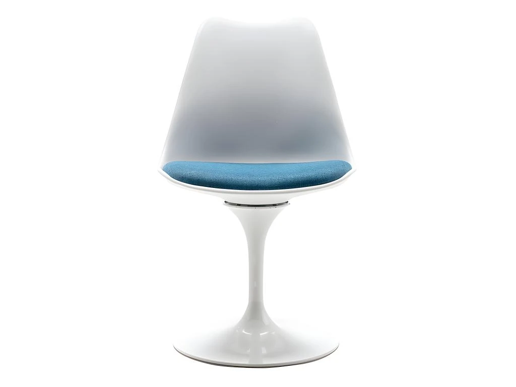 Lot De 6 Chaises En Polypropylène, Tissu Et Métal - Bleu Et Blanc - XAFY 3 Lot De 6 Chaises En Polypropylène, Tissu Et Métal - Bleu Et Blanc - XAFY – Image 3