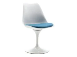 Lot De 6 Chaises En Polypropylène, Tissu Et Métal - Bleu Et Blanc - XAFY 14 Lot De 6 Chaises En Polypropylène, Tissu Et Métal - Bleu Et Blanc - XAFY -Mobilier De Restaurant chaise 497957