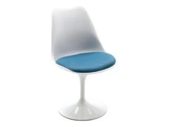 Lot De 6 Chaises En Polypropylène, Tissu Et Métal - Bleu Et Blanc - XAFY 13 Lot De 6 Chaises En Polypropylène, Tissu Et Métal - Bleu Et Blanc - XAFY -Mobilier De Restaurant chaise 497959