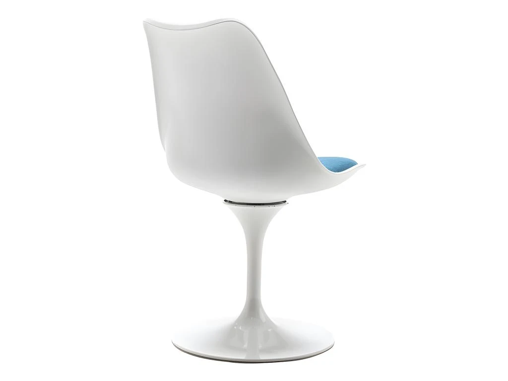 Lot De 6 Chaises En Polypropylène, Tissu Et Métal - Bleu Et Blanc - XAFY 7 Lot De 6 Chaises En Polypropylène, Tissu Et Métal - Bleu Et Blanc - XAFY – Image 7