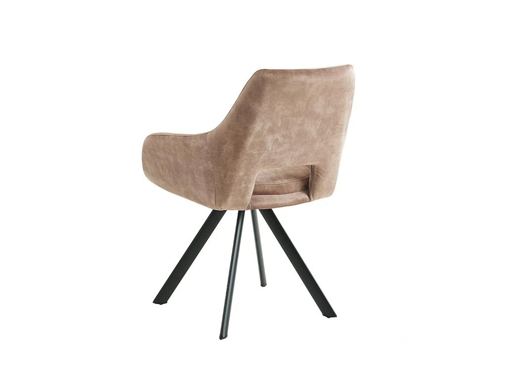 Lot De 2 Chaises Avec Accoudoirs - Velours Et Métal - Beige - KELINE 6 Lot De 2 Chaises Avec Accoudoirs - Velours Et Métal - Beige - KELINE – Image 6