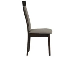Lot De 6 Chaises BELINDA - Hêtre Et Tissu - Coloris : Noyer Et Beige -Mobilier De Restaurant chaise 514191